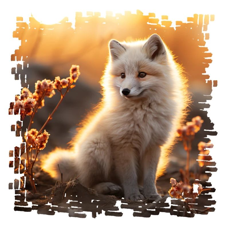 Arctic fox in the Sobbeb sinking