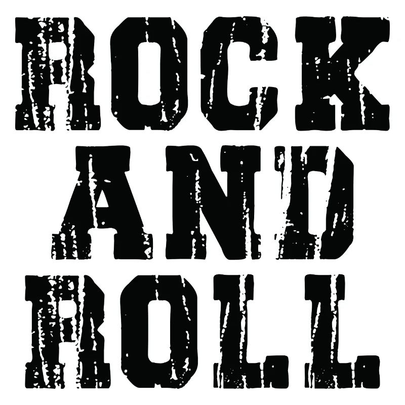 Rock and Roll Typographie Audacieuse et Usée