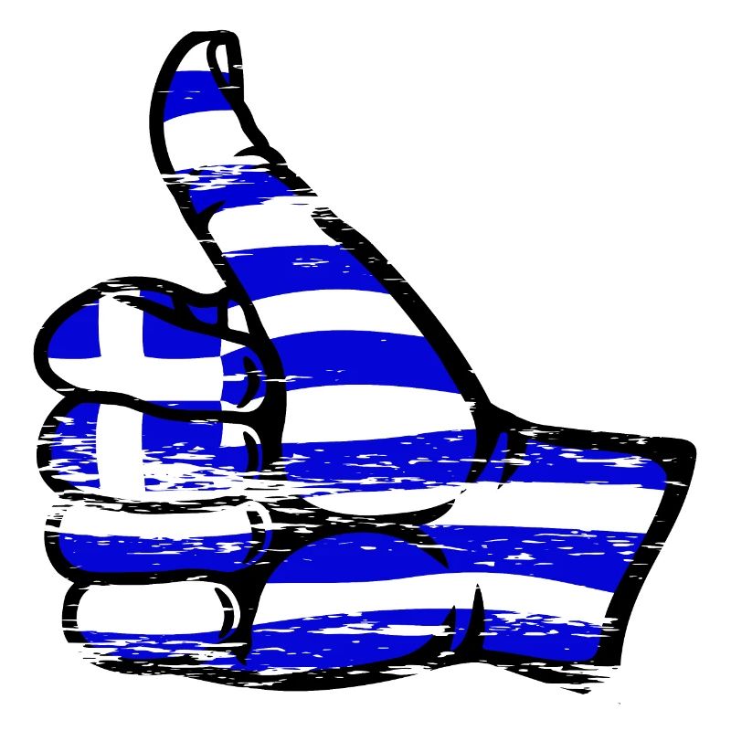 Drapeau de la Grèce OK Symbole utilisé