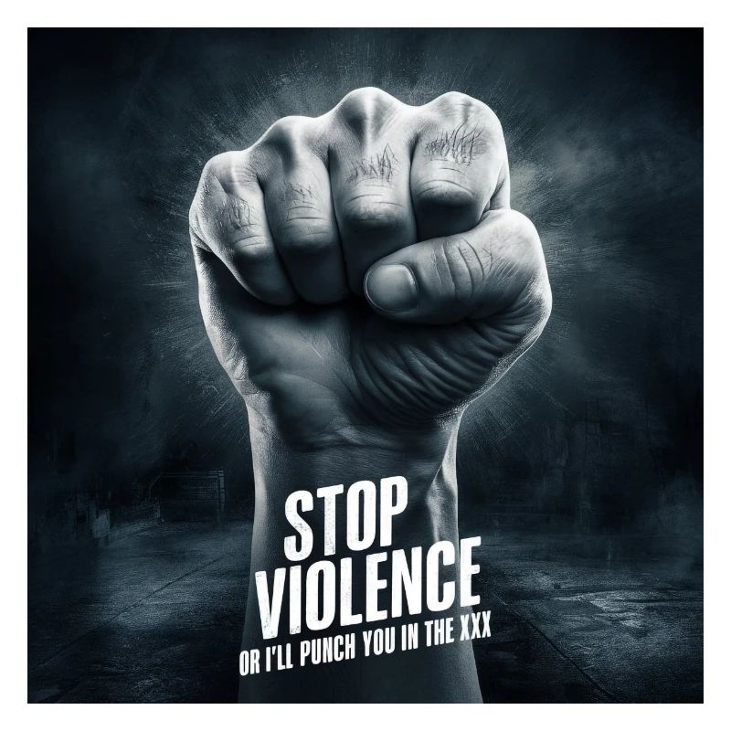 Stop Gewalt oder ich hau dir in die XXX