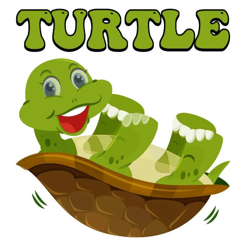 Playful Turtle in Happy Shell