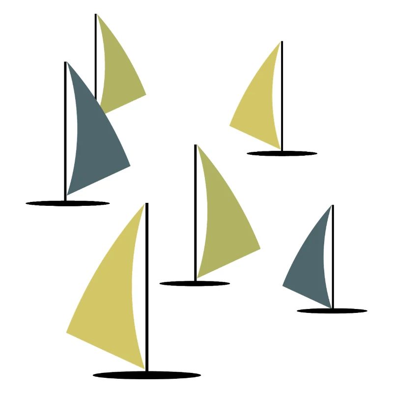 abstrakte bunte Windsurfer