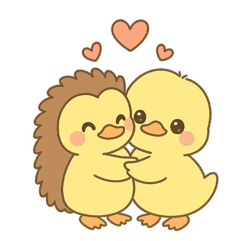 Couple de canards pour la Saint-Valentin