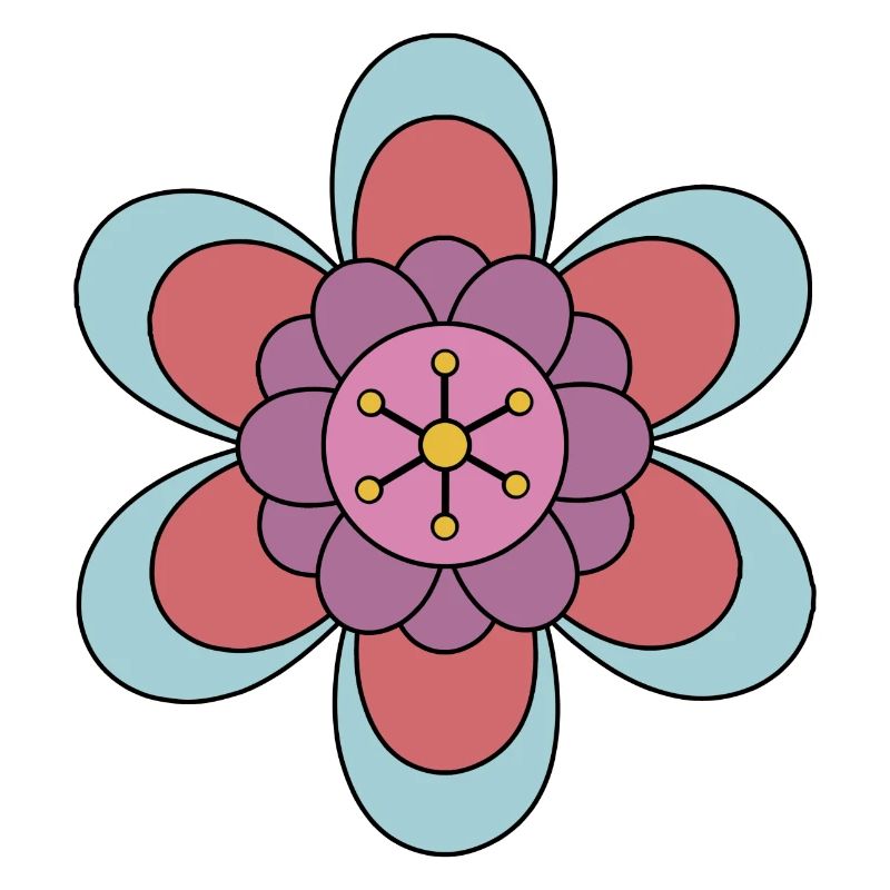 Cute Funky Hippie Boho Flower