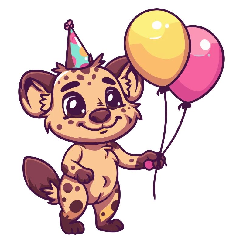 Hyäne Geburtstag Comic Niedlich