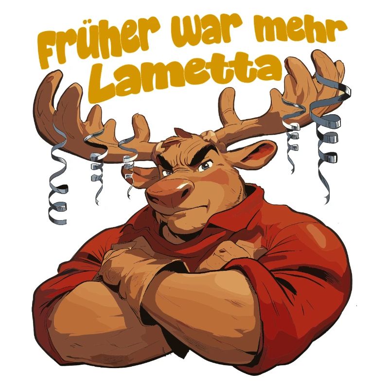 Tinsel Moose : Dans le passé, il y avait plus de Noël de cerfs clinquant