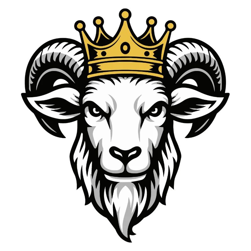 Royal Goat Crown Graphic