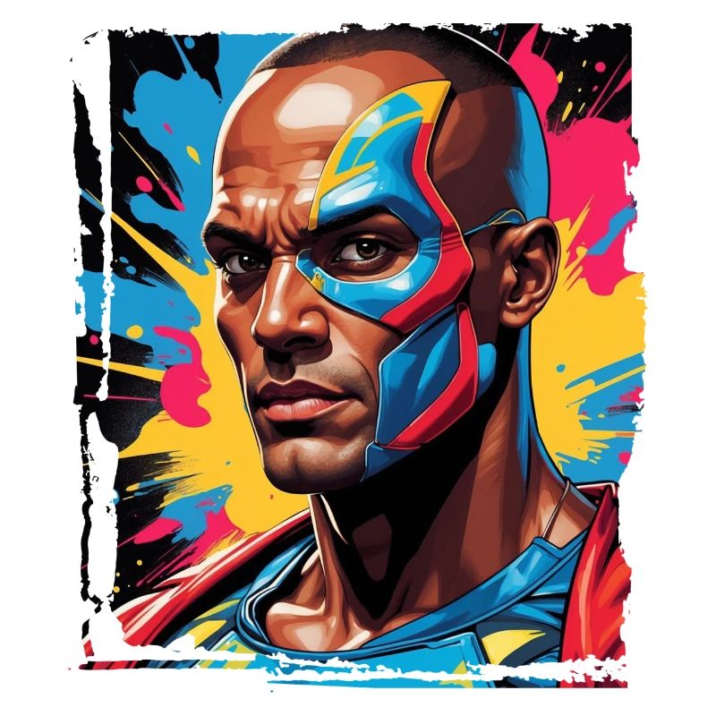 Porträt eines Sci-Fi-Superhelden