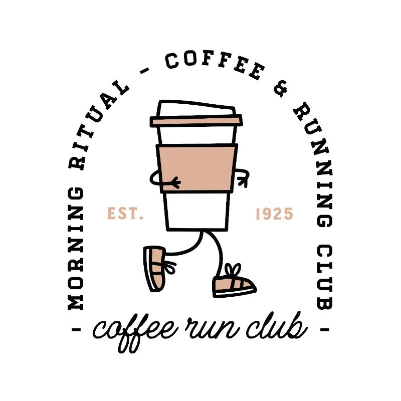 Club de course de café amant de brunch drôle de course