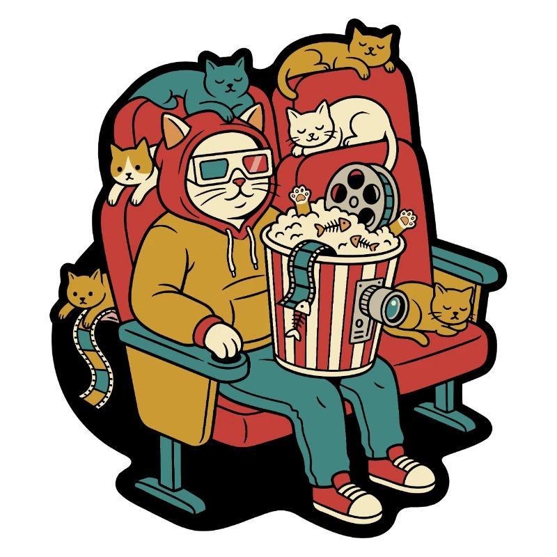 Cat Cinema Popcorn Lounge