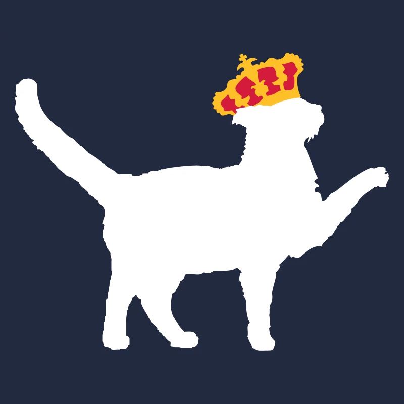 King Cat Royale Crown Queen King Silhouette