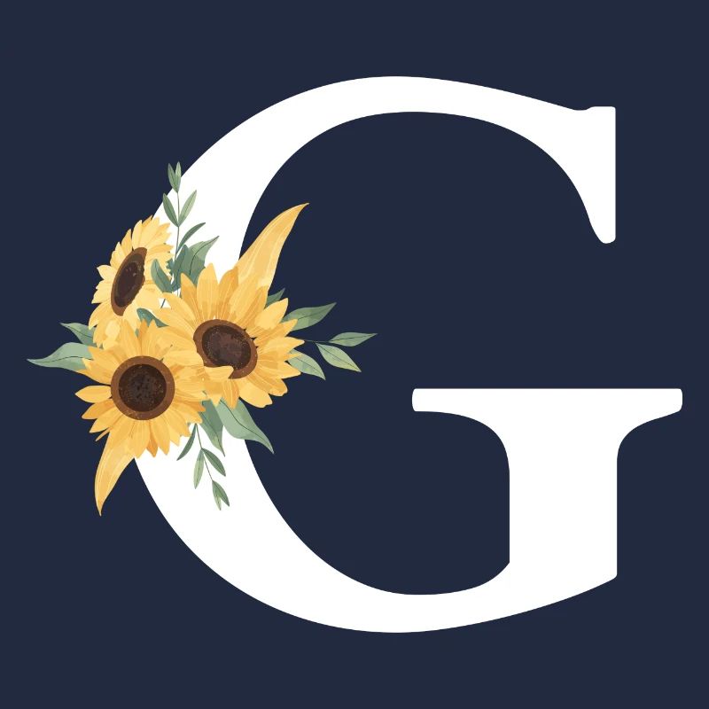 Buchstabe g Blumen-Sonnenblume