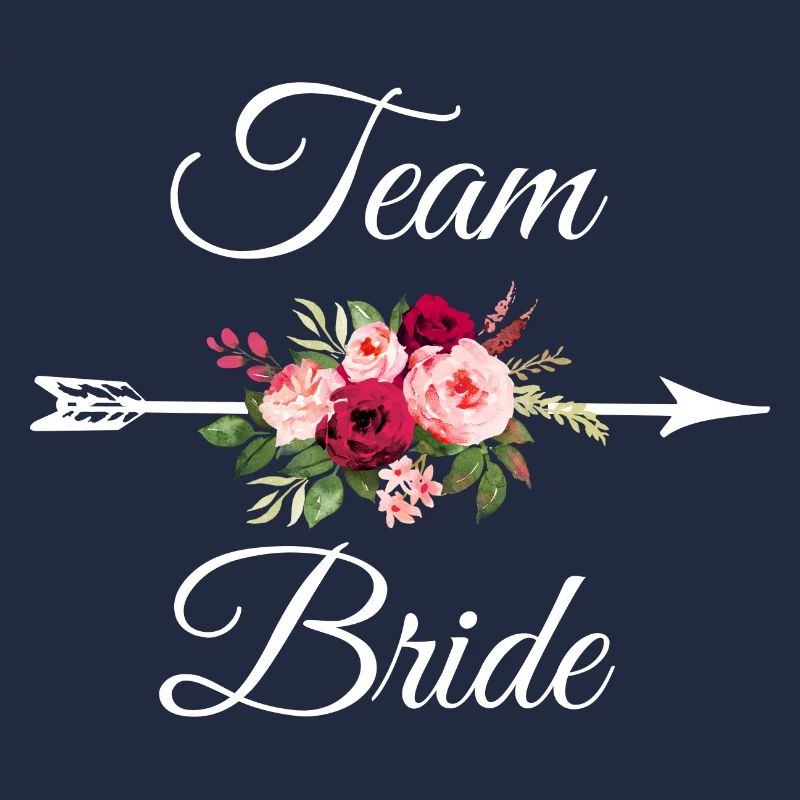 Team bride bouquet de fleurs flèche