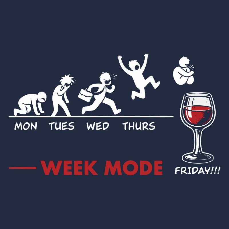Vive le week-end - humour vin