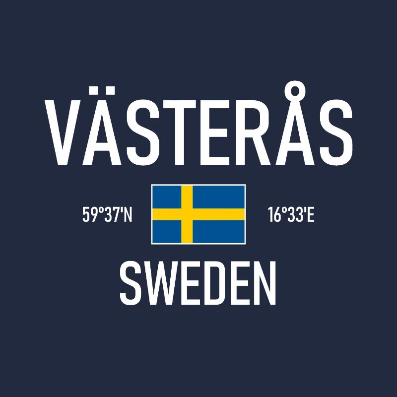 Västeras - Suède - Sverige - Coordonnées du drapeau