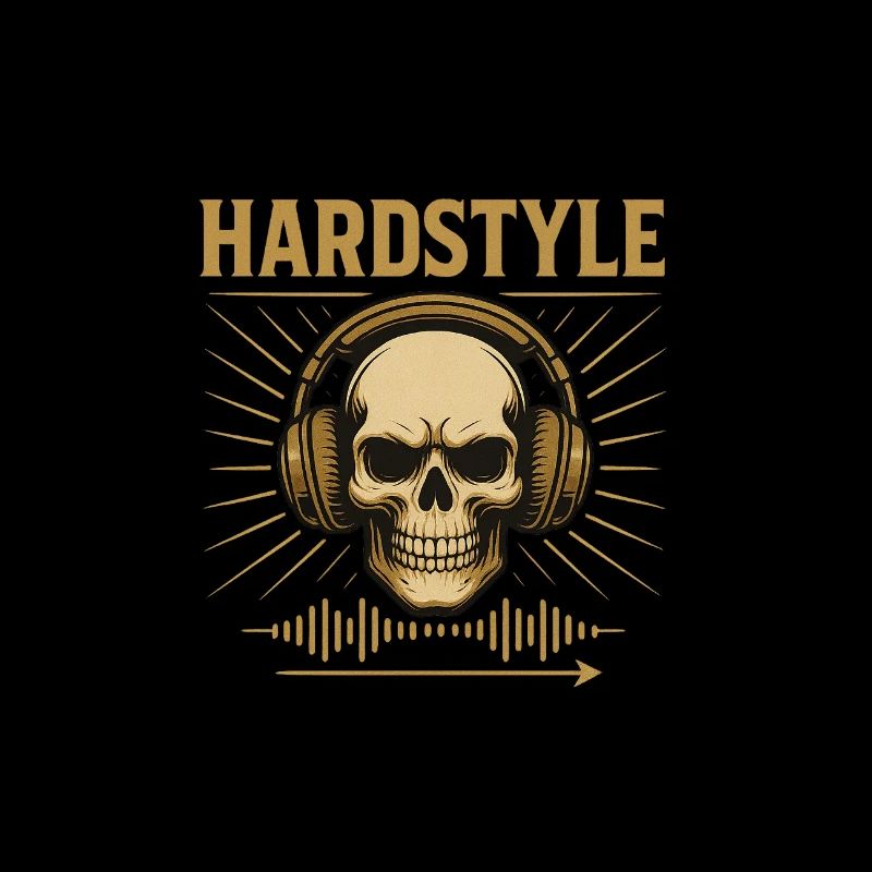 Golden Hardstyle Skull