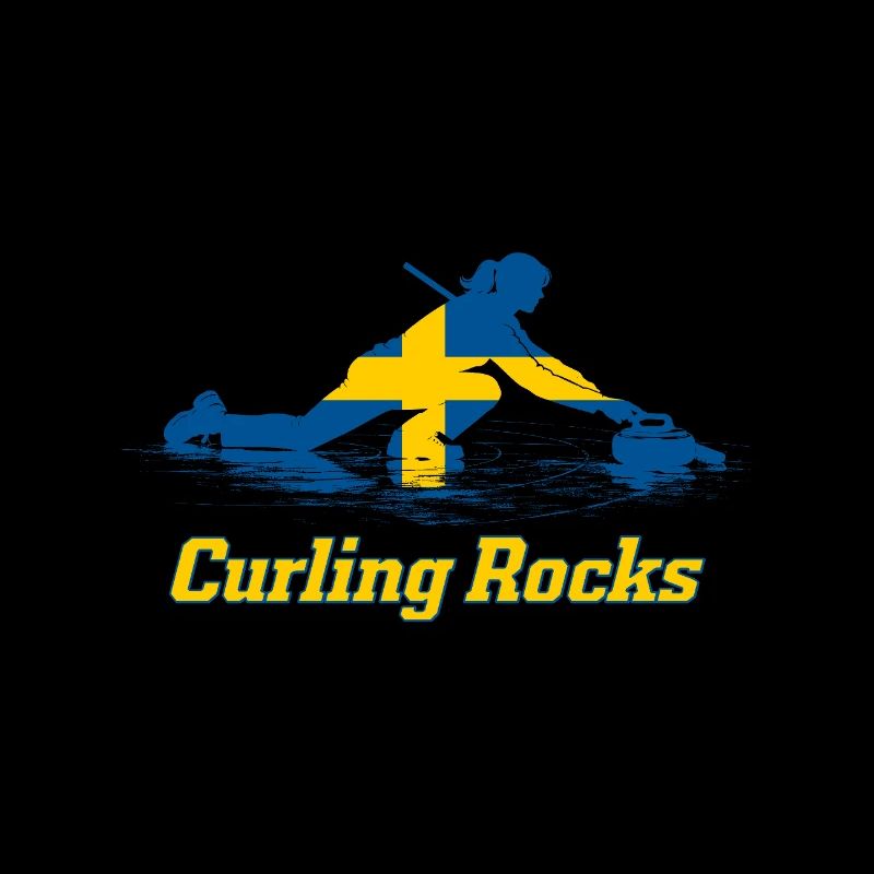 Curling Rocks Schweden Fan Merch