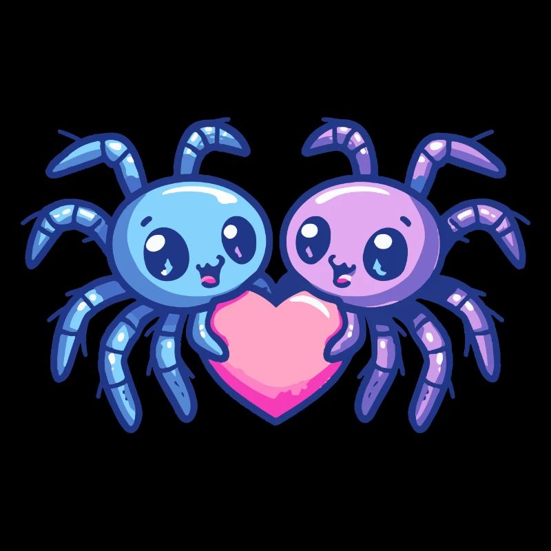 Couple de tarentules Amour Araignée Amoureuse