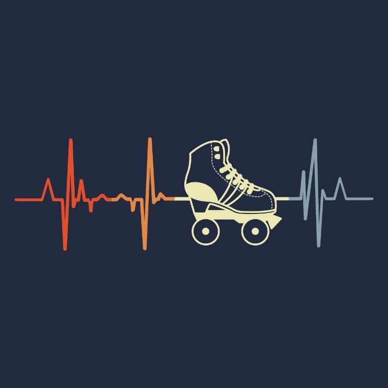 Roller skates Heart Line ECG