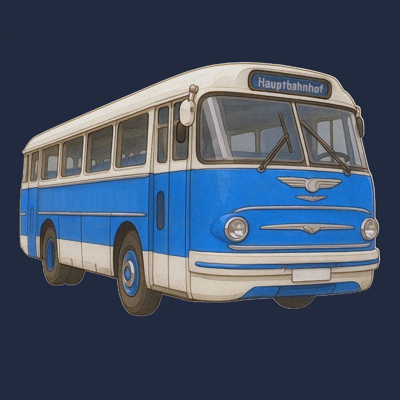 Vieux bus bleu