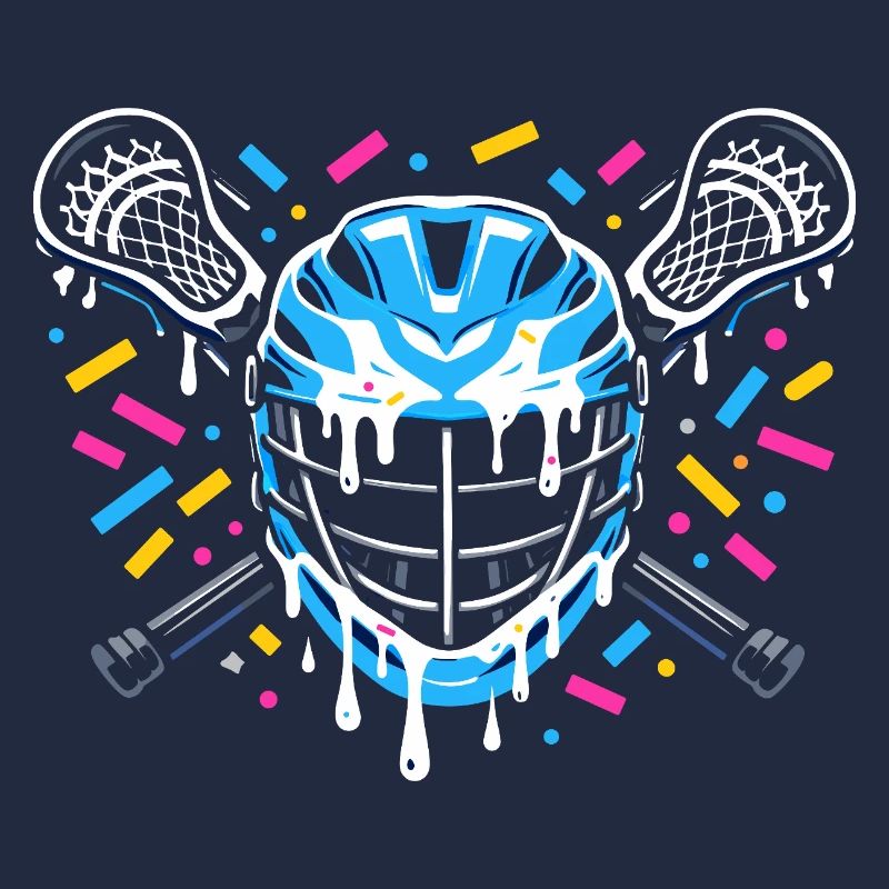 Lacrosse, joueurs de crosse, graphismes de crosse