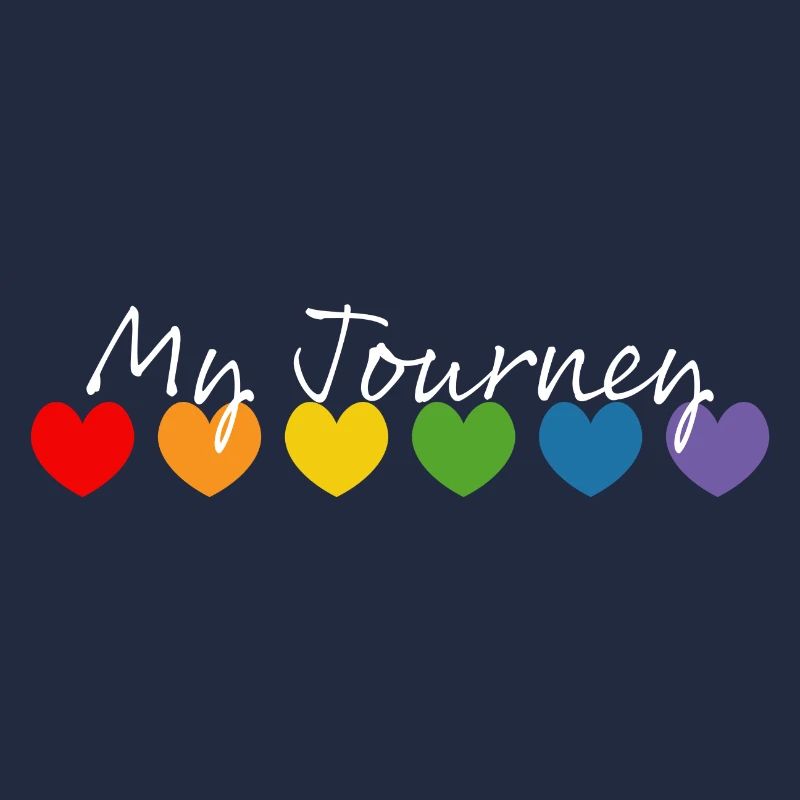 Regenbogenherzchen my journey weiss