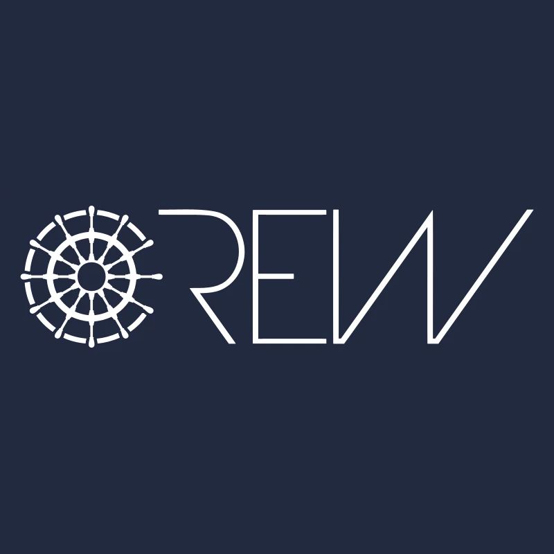 Sailing Crew Sailing Team Ship Steering Wheel Text Logo