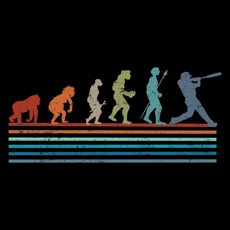 Évolution rétro vintage baseball