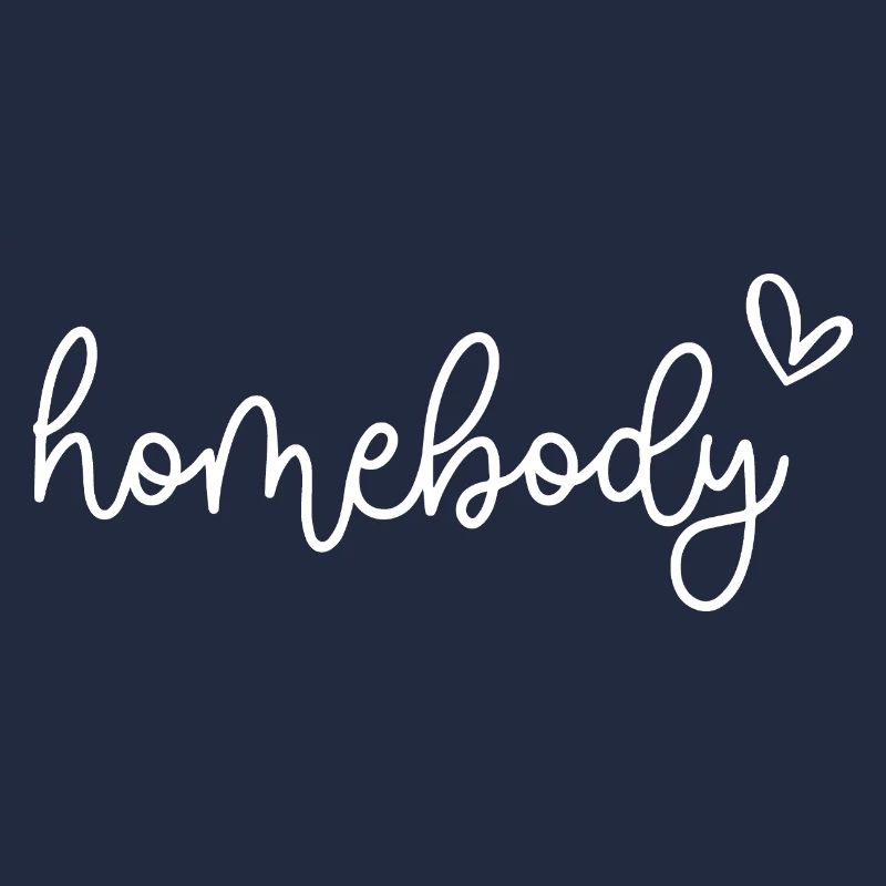 Stubenhocker Herz Gemütlich Vibes Script Kunst