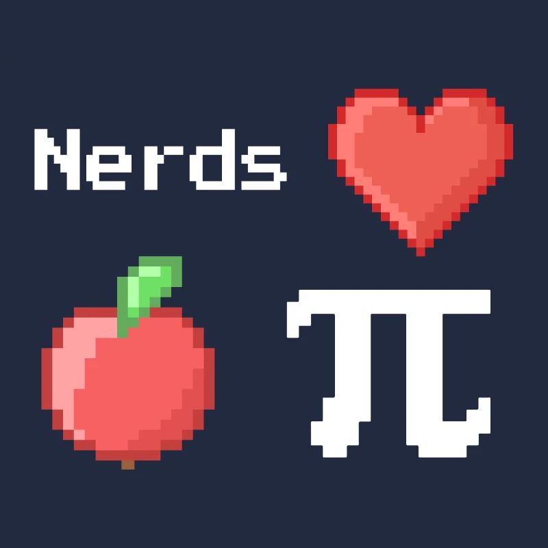 Les nerds adorent Apple Pi Pi Pi Dictons Math Pixel