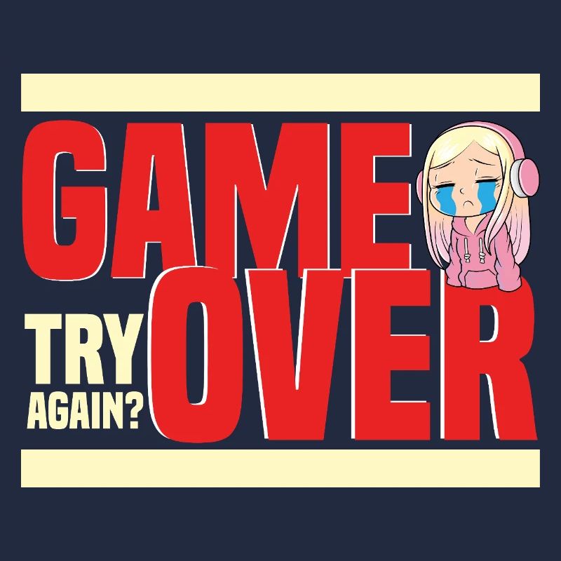 Game Over Retro Humor Noch Mal?
