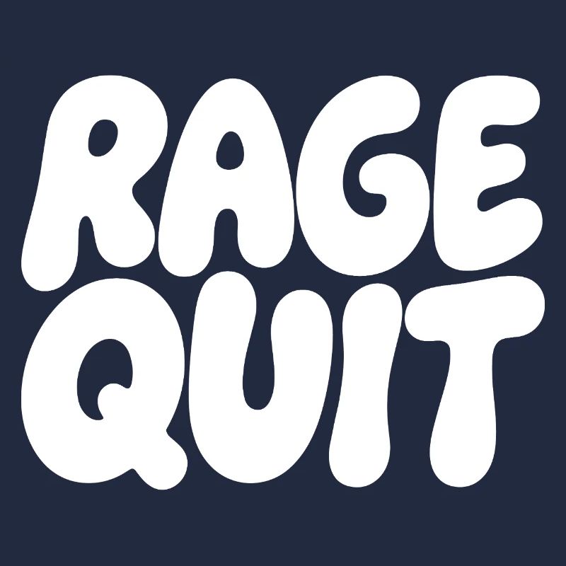 Rage Quit Bubble Schrift