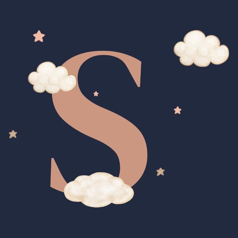 Letter s clouds stars