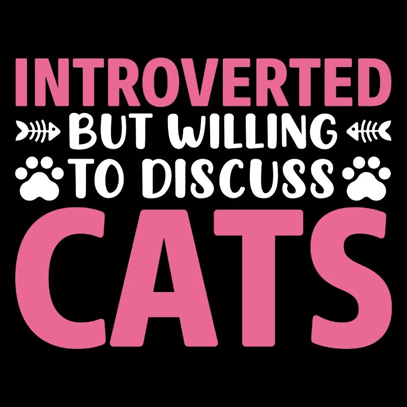 Discussion introvertie avec un chat