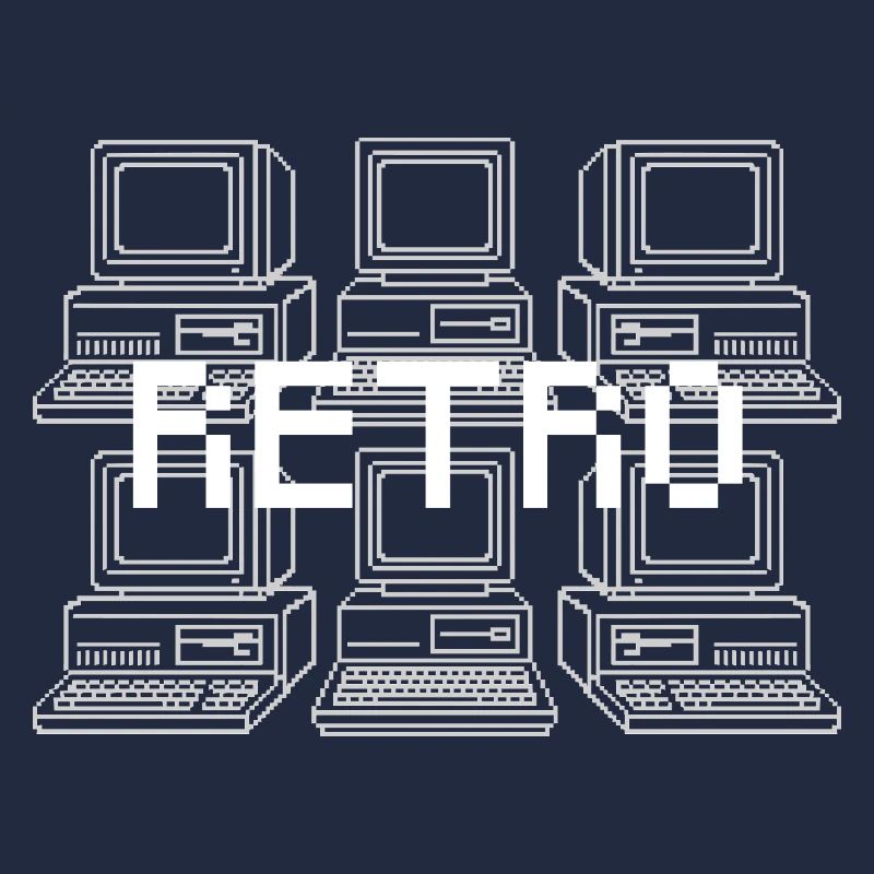 Rétro grille informatique techno