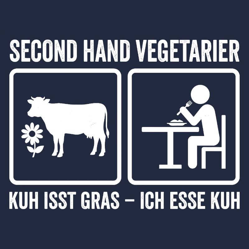 Second Hand Vegetarier – Lustiges Fleisch Design