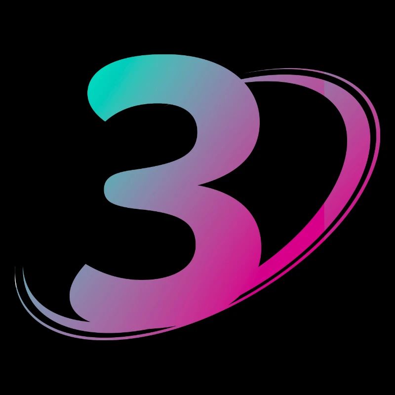 Number 3 multicolor