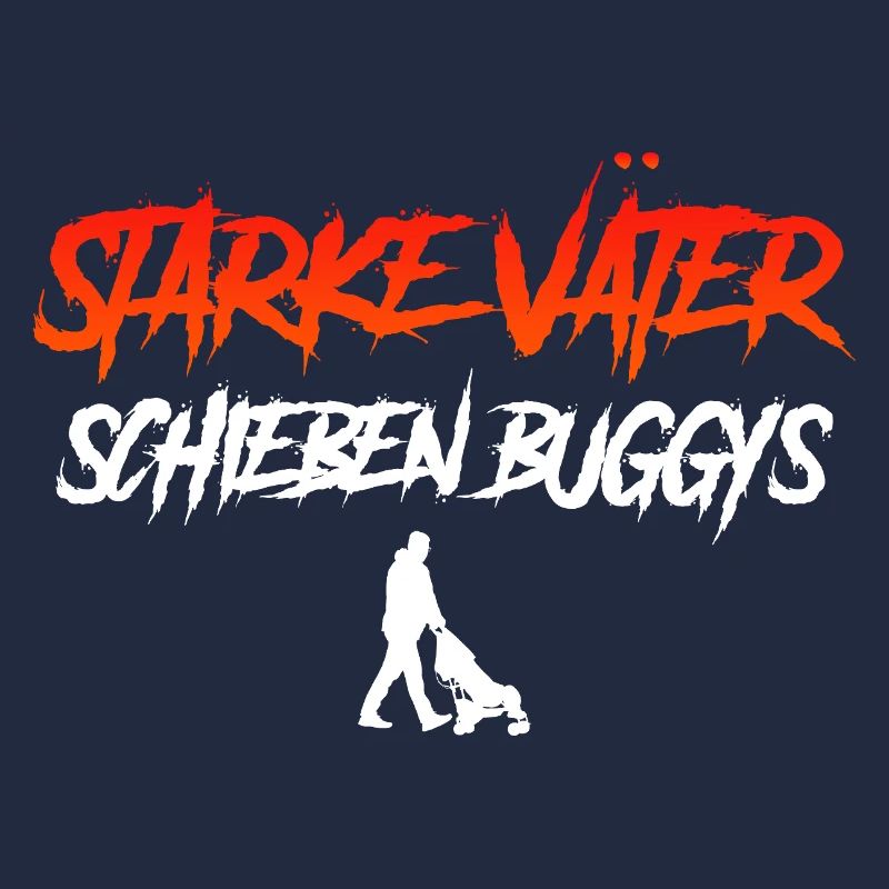 Vaterschaft STARKE MÄNNER SCHIEBEN BUGGYS