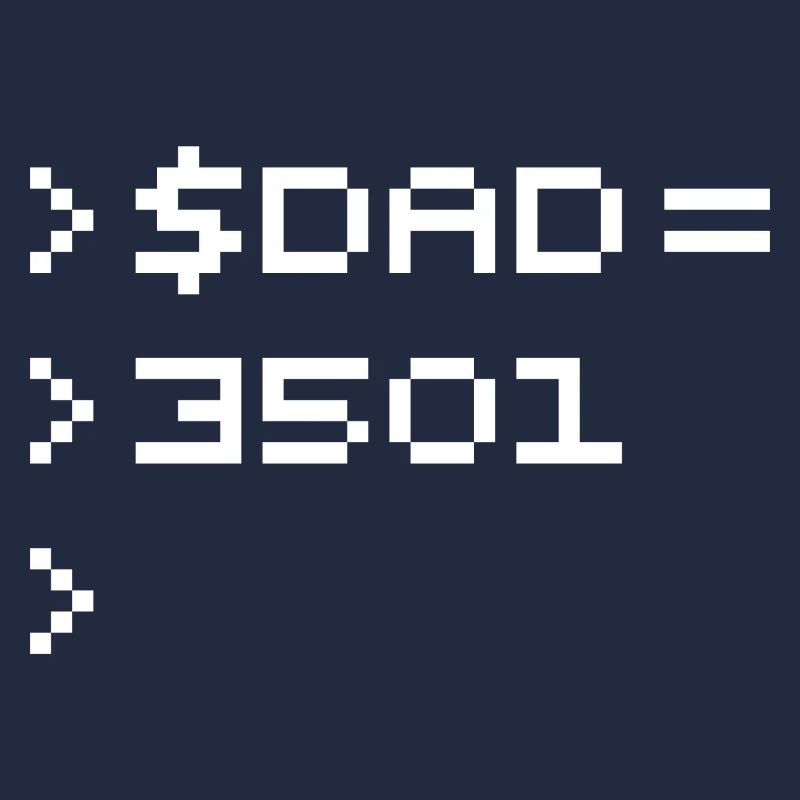 DAD 8-Bit Code Nerd Pixel Terminal Retro