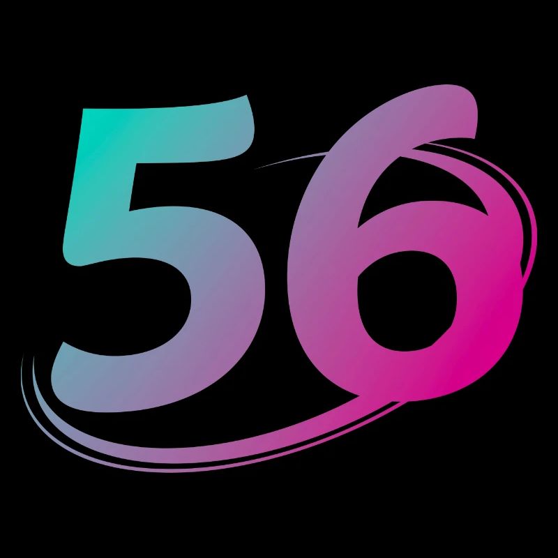 Numéro 56 multicolore