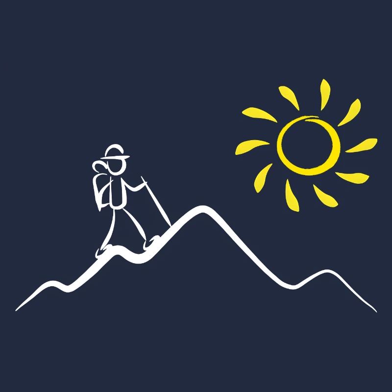 Bergwanderer in der Sonne