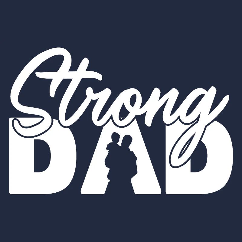 Starker Vater-Schatten Vaterschaft Elternschaft