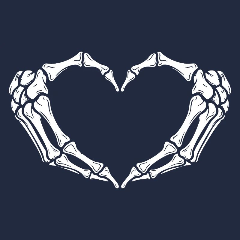 Skeleton Hands Heart — Spooky Halloween Skeleton