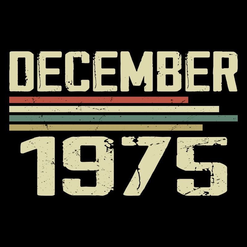 Décembre 1975 Vintage Rétro Anniversaire