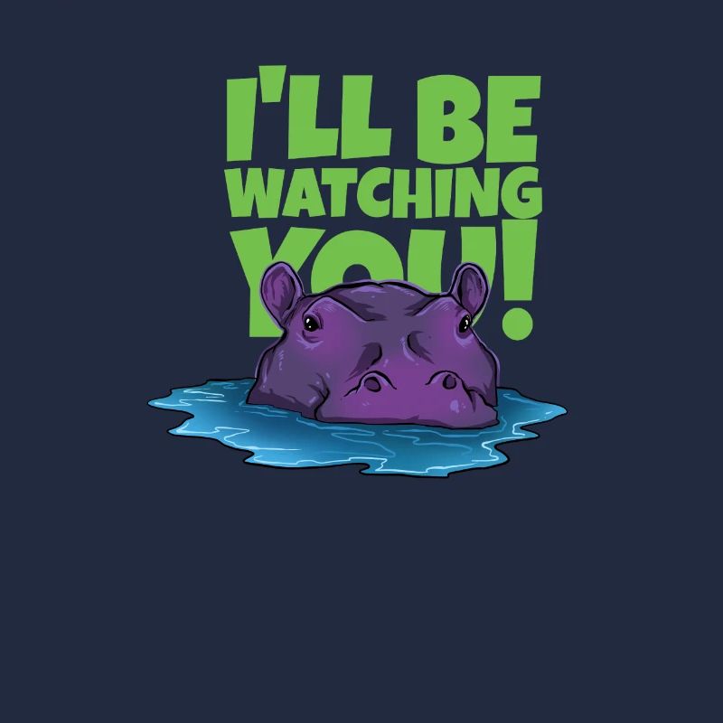 Witziges Nilpferd mit Text