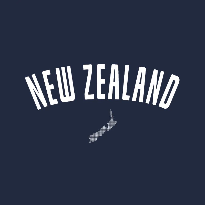 Neuseeland Retro Bogen-Logo