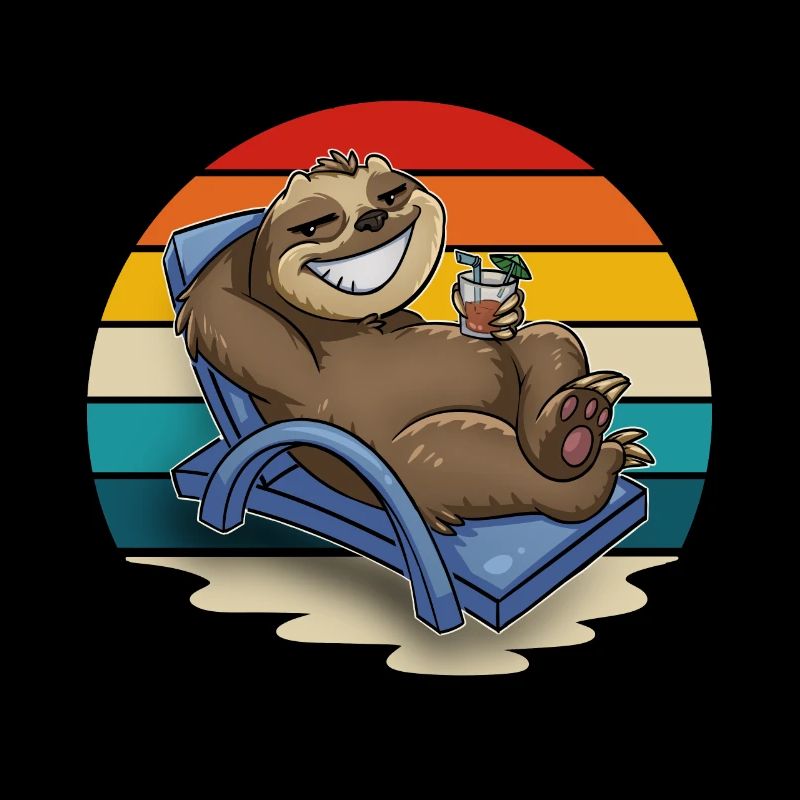 Faultier Urlaub Urlauber Chillen