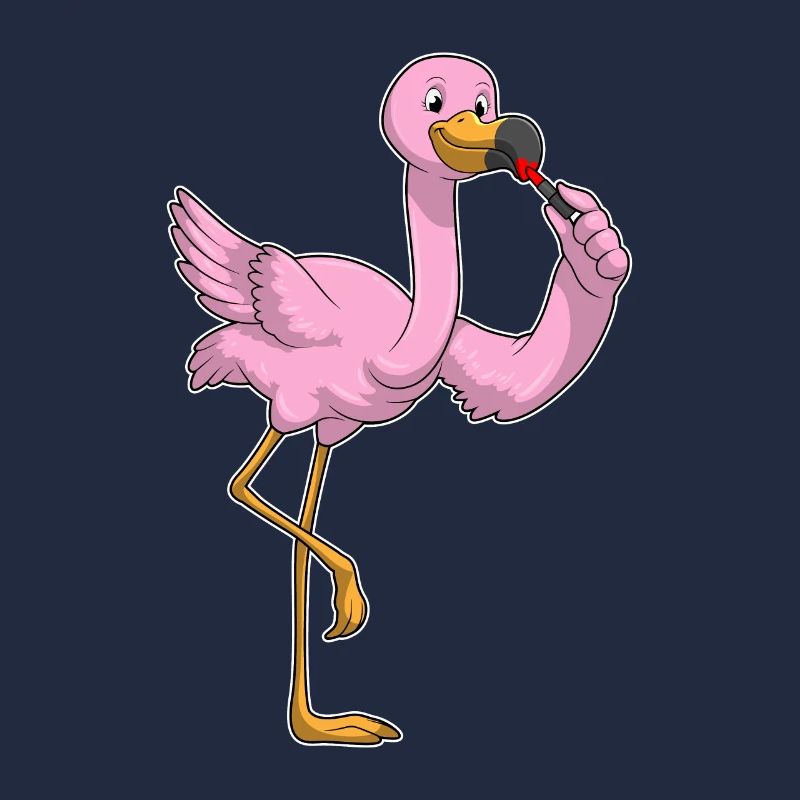 Flamingo mit Lippenstift