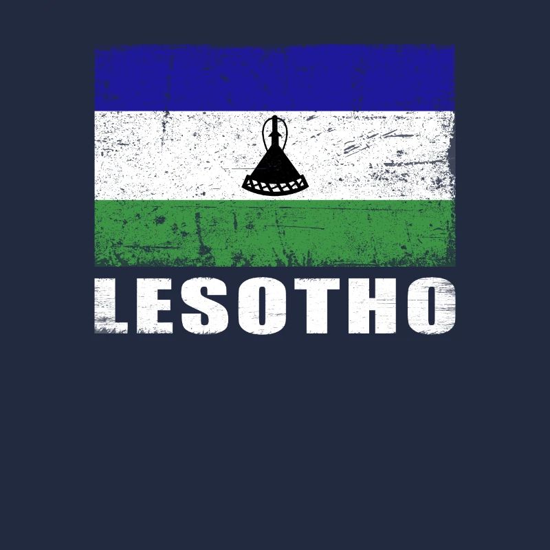 Drapeau du Lesotho Grunge Drapeau du Lesotho