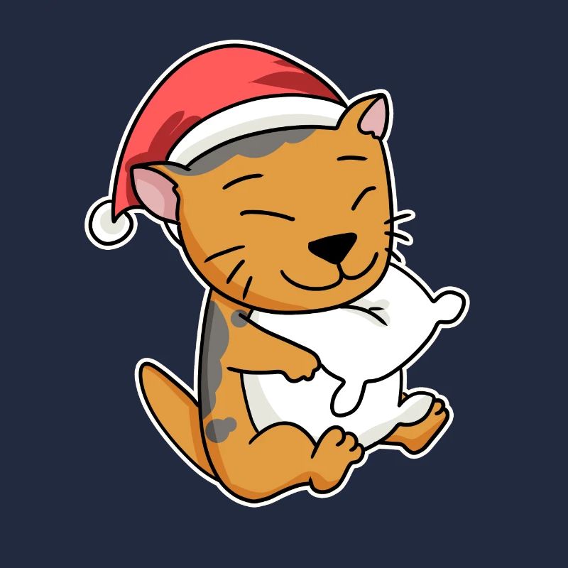 Chat écossais à oreilles pliantes Sommeil de Noël
